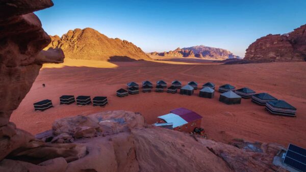 Campamento en el desierto Wadi Rum en Jordania