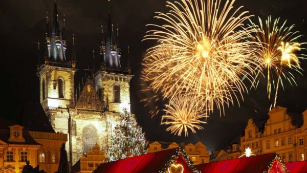 Fiesta de nochevieja en Praga,