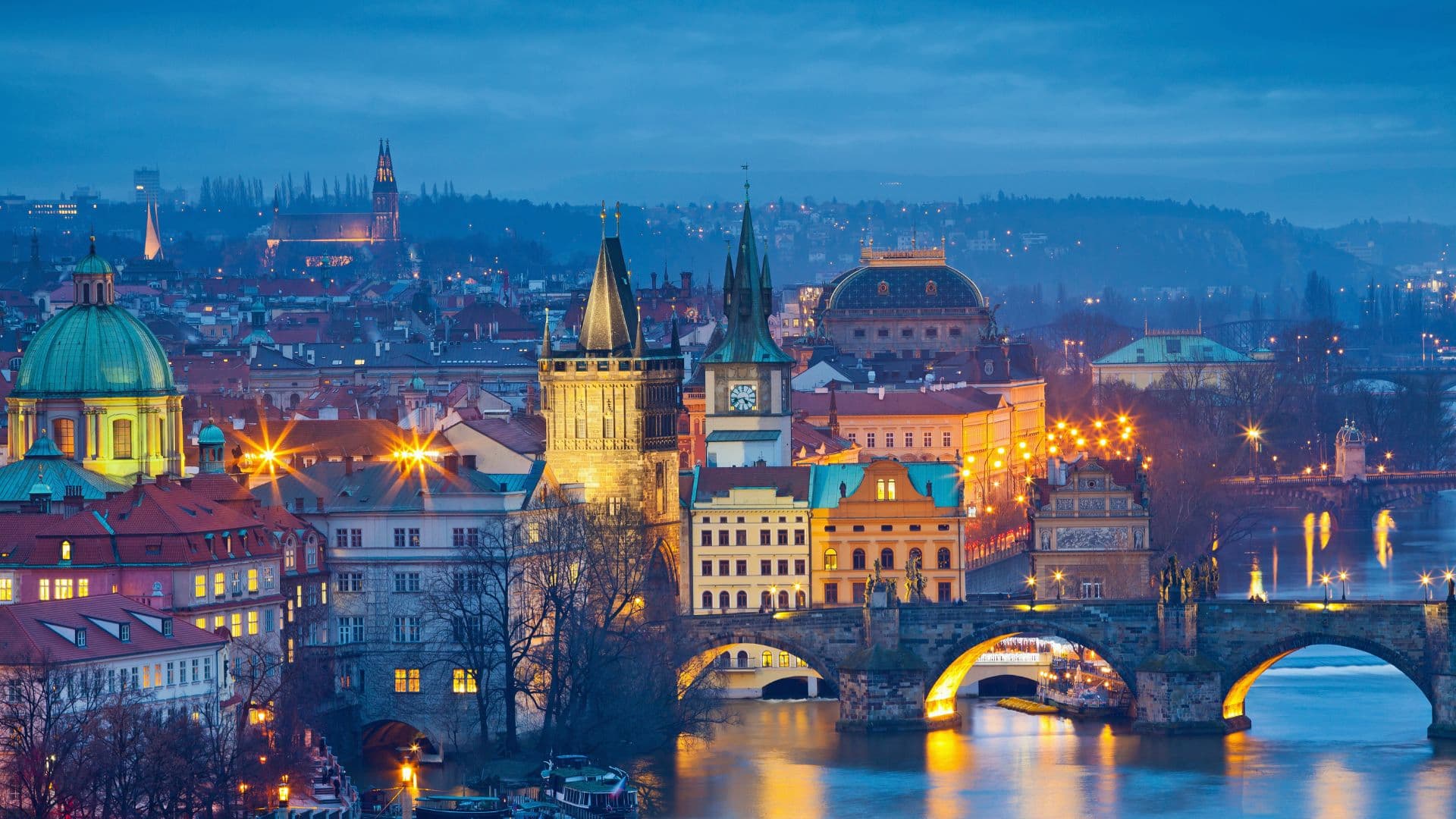 Amanecer invernal en Praga.