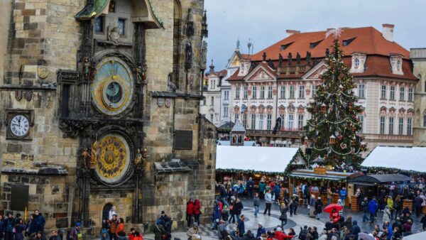 El reloj astronómico de la ciudad vieja. Praga.